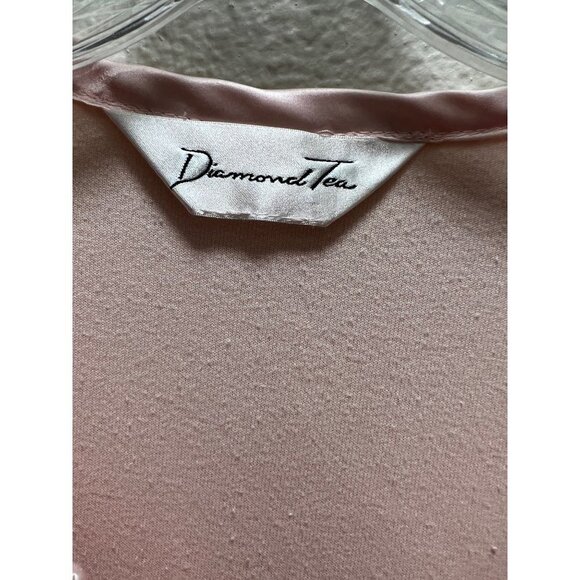 Vintage Diamond Tea Long Robe Soft Velour  with Pockets - Picture 3 of 9